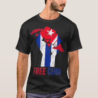 Camiseta Free Cuba Patria Y Vida Afetou Cuba SOS Cuba