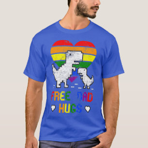 Camiseta Free Dad Hugs Dinosaur Tre Dino LGBTQ Pride Re