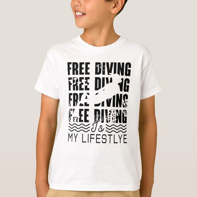 Camiseta Free Diving Is My Lifestyle Apnoe Freediver Dive (Frente)