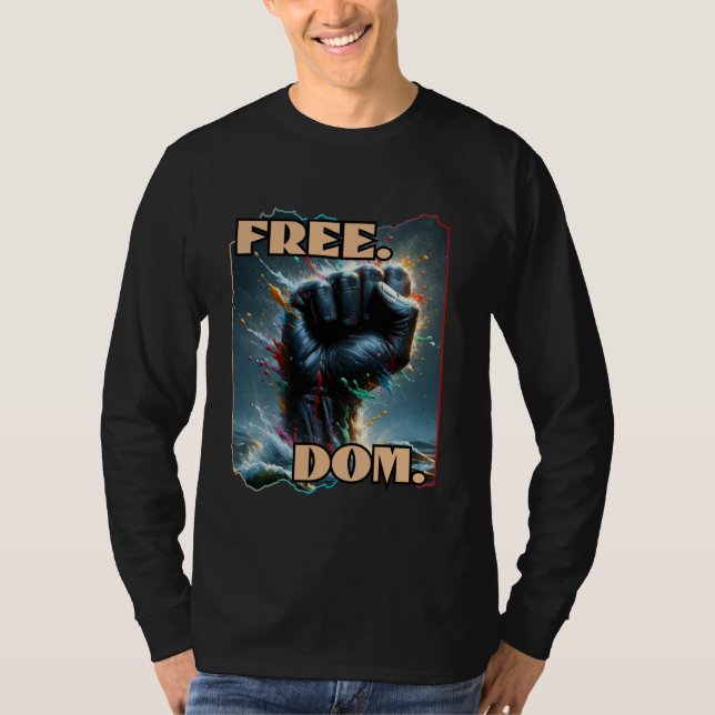 Camiseta Free.Dom., Anti-Racismo, Inclusão, DEI, Cultura (Frente)