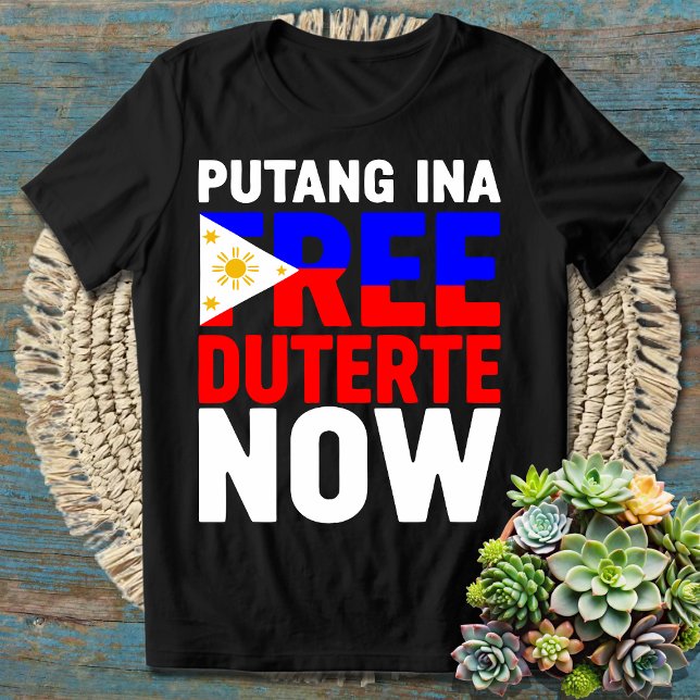 Camiseta Free Duterte Agora eu fico com PRRD Rodrigo Digong (Criador carregado)