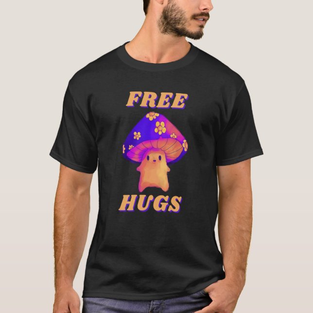 Camiseta Free Hug Mushroom Rave (Frente)