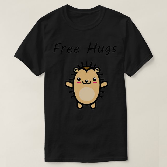 Camiseta Free Hugs Hedgehog  (Frente do Design)