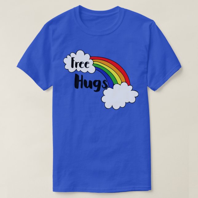 Camiseta Free Hugs Rainbow (Frente do Design)