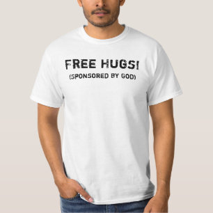 Camiseta Free Hugs! (Sponsored by God)