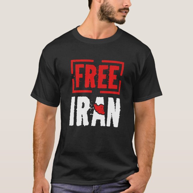 Camiseta Free Iran Freedom Azadi Iran Love Cote (Frente)