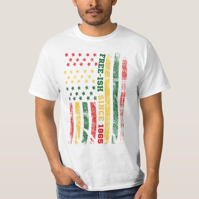 Camiseta Free-ish Desde 1865, 19 de junho (Frente)