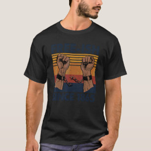 Camiseta Free Ish desde 1865 junho 19 História Negra Juntee