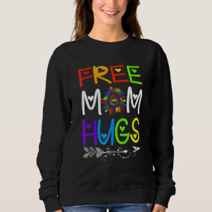 Camiseta Free Mãe Hugs Lgbt Lgbtq Pride Rainbow Sunflower