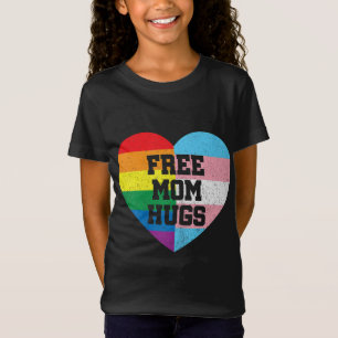Camiseta Free Mãe Hugs Orgulho gay Transgender Rainbow Flag