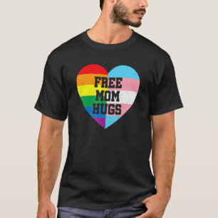 Camiseta Free Mãe Hugs Orgulho gay Transgender Rainbow Flag