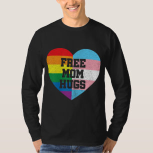Camiseta Free Mãe Hugs Orgulho gay Transgender Rainbow Flag