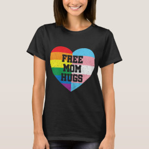 Camiseta Free Mãe Hugs Orgulho gay Transgender Rainbow Flag