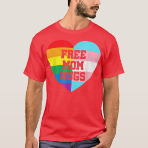 Camiseta Free Mãe Hugs Orgulho gay Transgender Rainbow Flag