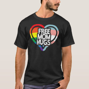 Camiseta Free Mãe Hugs Rainbow Pride Lgbt