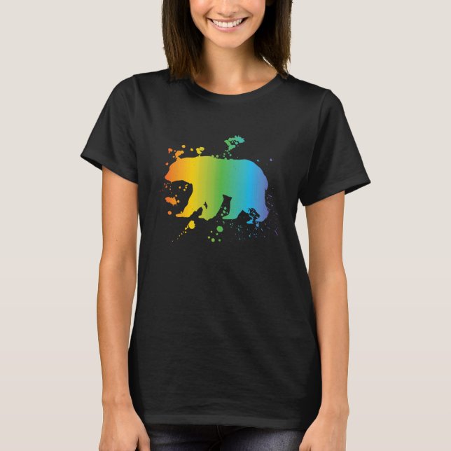Camiseta Free Mom Hugs bear LGBT pride social movement (Frente)