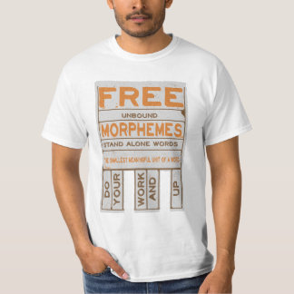 Camiseta Free Morphemes literacia estruturada engraçada