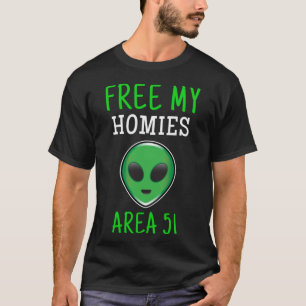 Camiseta Free My Homies Area 51 Alienígena Engraçada (2)