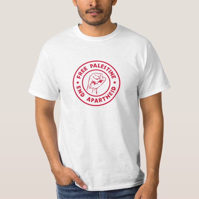 Camiseta Free Palestine End Apartheid (Frente)