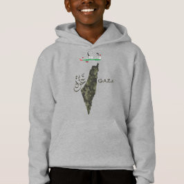 Camiseta Free Palestine Kids Hoodie - design de Camouflage