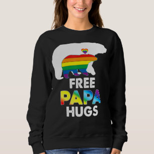 Camiseta Free Papa Hugs Rainbow Bear Lgbt Pride Gay Lesbian