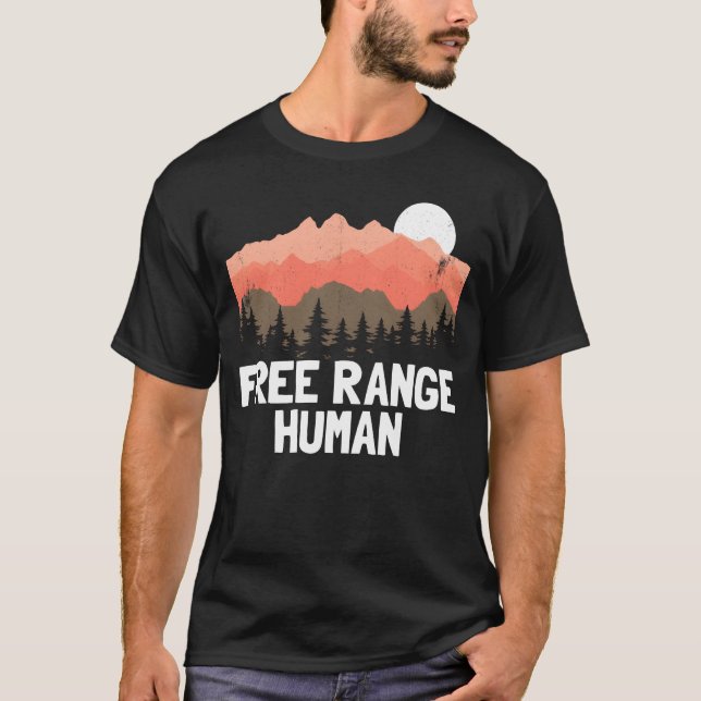 Camiseta Free Range Woman Outrs Funny Womens Camping boy (Frente)