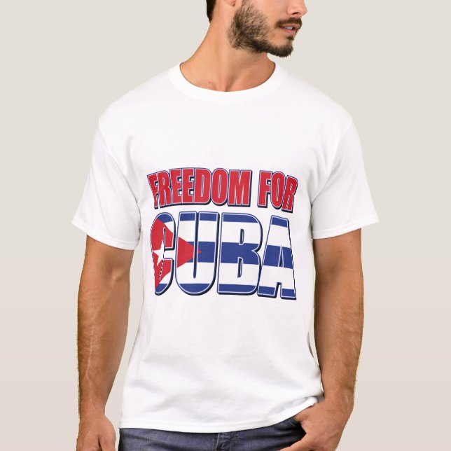 Camiseta FREED-For-CUBA-FLAG (Frente)