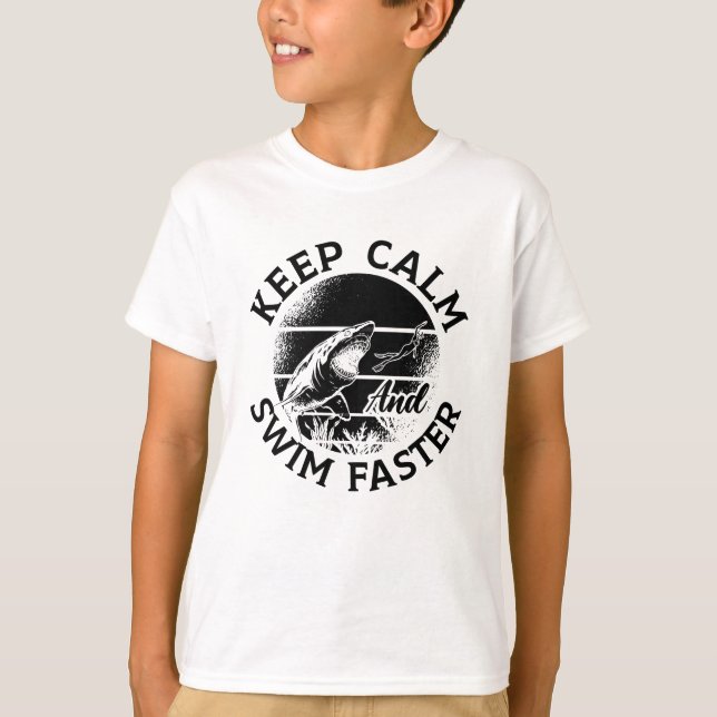 Camiseta Freediver Keep Calm And Swim Faster Freediving (Frente)
