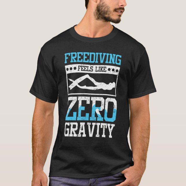 Camiseta Freediving feels like zero gravity (Frente)