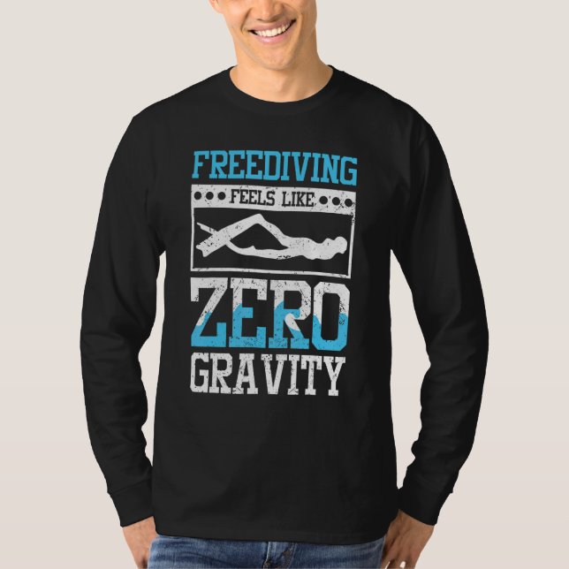 Camiseta Freediving feels like zero gravity (Frente)
