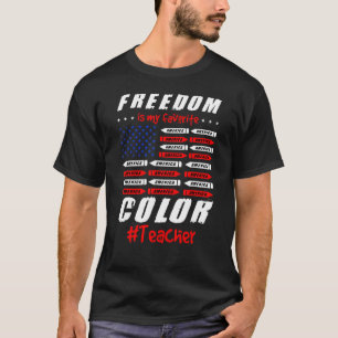 Camiseta Freedom America É Meu Professor De Cor Favorito 4º