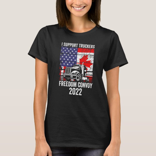 Camiseta Freedom Convoy 2022 Support I Support Canadian T (Frente)