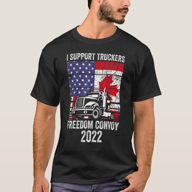 Camiseta Freedom Convoy 2022 Support I Support Canadian T (Frente)
