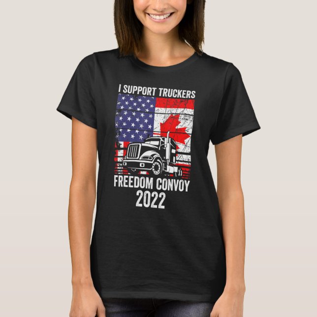 Camiseta Freedom Convoy 2022 Support I Support Canadian T (Frente)