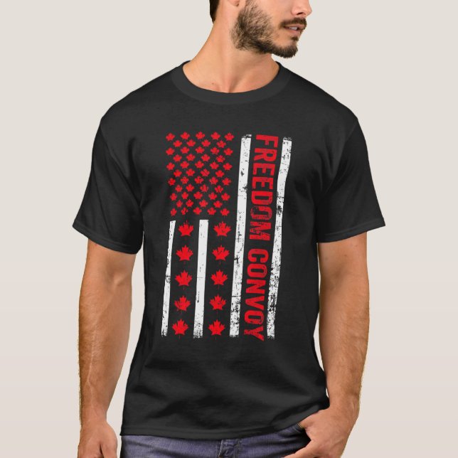 Camiseta Freedom Convoy 2022 Support I Support Canadian T (Frente)