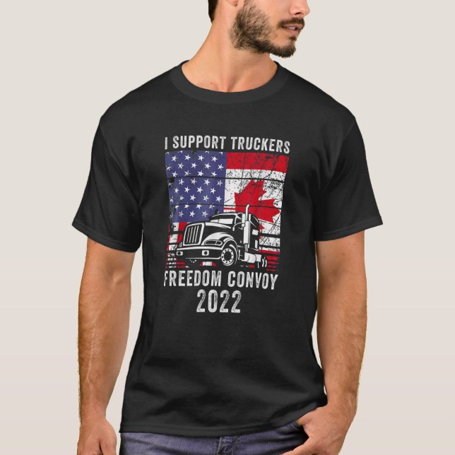 Camiseta Freedom Convoy 2022 Support I Support Canadian T (Frente)