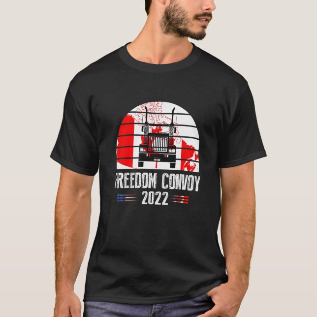 Camiseta Freedom Convoy 2022 Support I Support Canadian T (Frente)