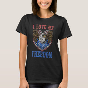 Camiseta Freedom Eagle American Flag Patriotic 4th Of July 