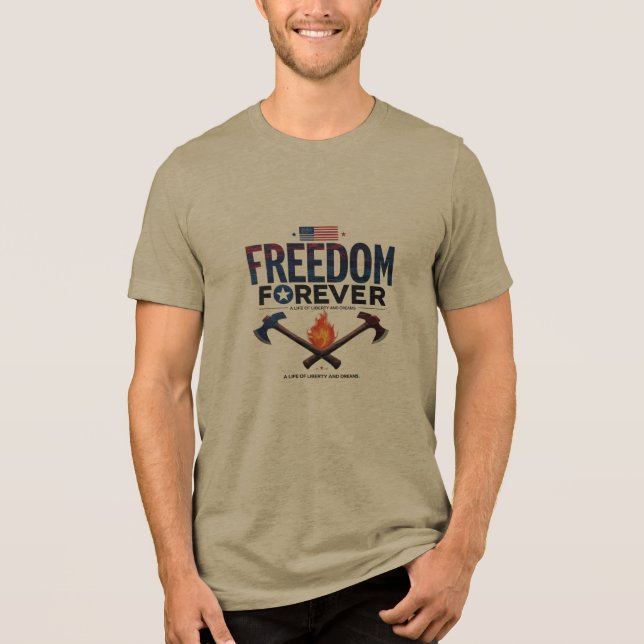 Camiseta Freedom Forever Fire & Axes Tee - Orgulho robusto  (Frente)