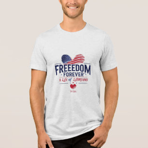 Camiseta Freedom Forever - Vintage USA Tri-Blend Tee