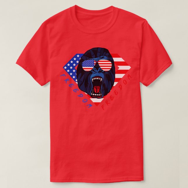 CAMISETA FREEDOM GORILLA (Frente do Design)
