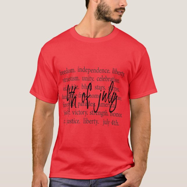 Camiseta Freedom, Independence, Freedom 4th of July  (Frente)