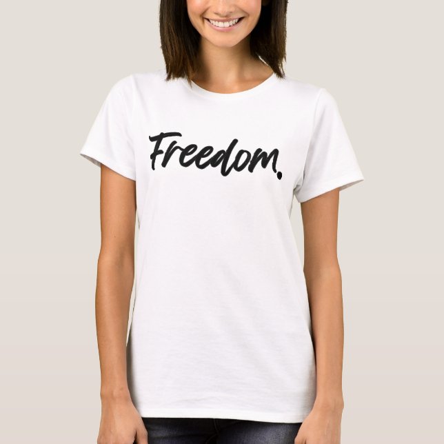 Camiseta Freedom. Minimalist Black (Frente)