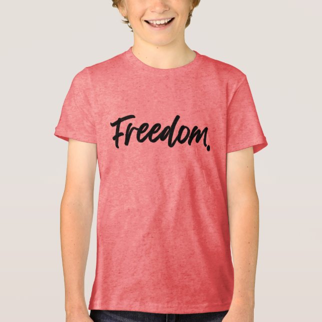 Camiseta Freedom. Minimalist Black (Frente)