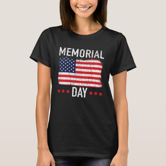 Camiseta Freedom Patriotic Veteran USA Flag American Memori (Frente)