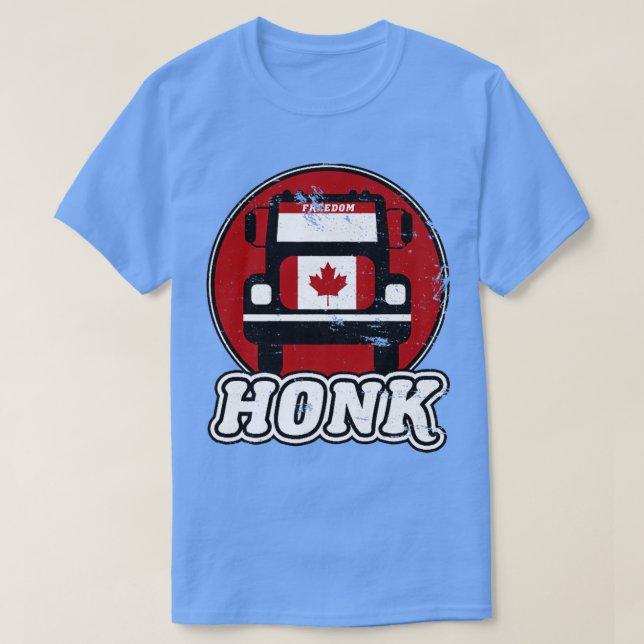 CAMISETA FREEDOM TRUCK CONVOY STRONG FREE CANADIAN MAPLE LE (Frente do Design)