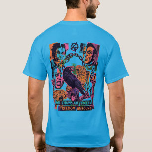 Camiseta Freedom Unbound – Punk Collage Graphic Te