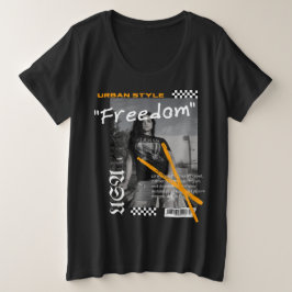 Camiseta Freedom Urban style Street veste preto nos EUA