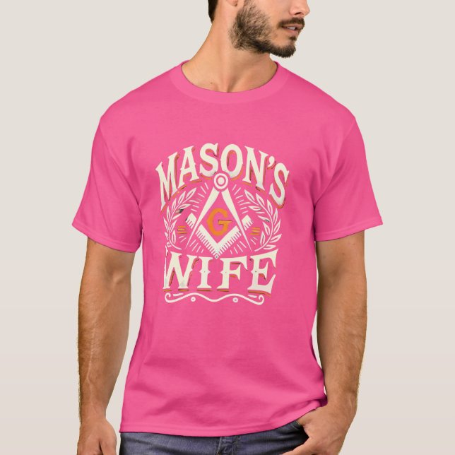 Camiseta Freemason Wife Masonic Fraternal Freemasonry Squar (Frente)