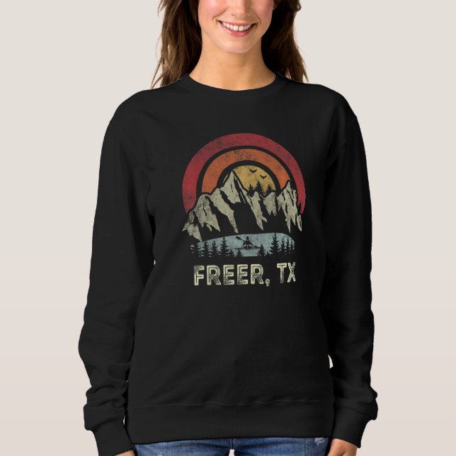 Camiseta Freer Texas Mountain Sunset Sunrise Kayaking   (Frente)